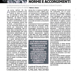 Normativa - chilometri in fattura